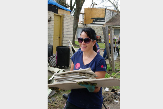 Riddlebarger is among Entergy and other volunteers who are helping with disaster recovery following damaging tornados in New Orleans.